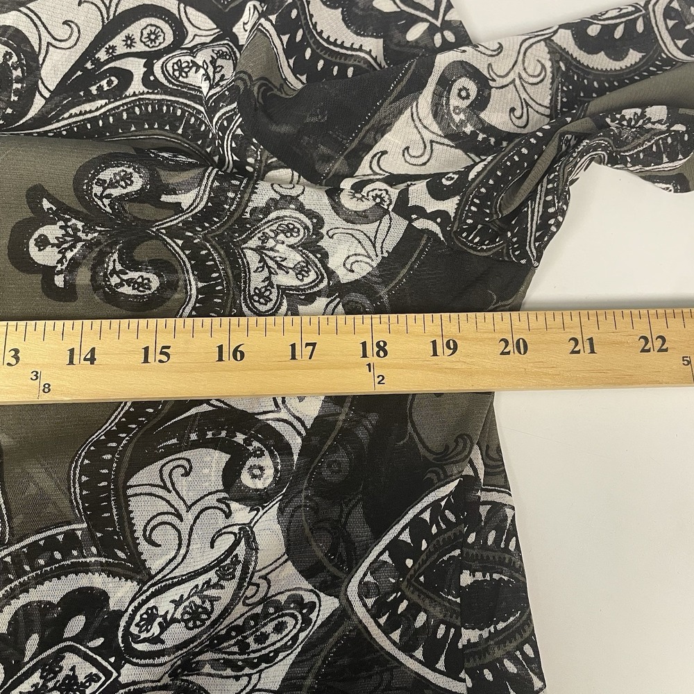 INC International Concepts Top Womens XL Sheer Mesh Boho Fairy Grunge Tie Front - Picture 7 of 8